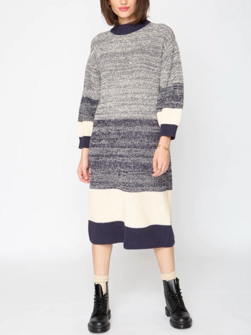 Callahan Beale Colorblock Sweater Dress - Size Small